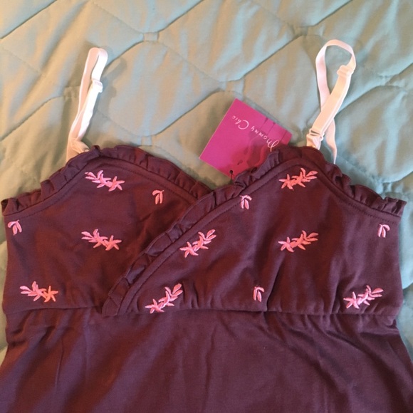 Women's Purple Nightgown with Pink Accents - Picture 3 of 4